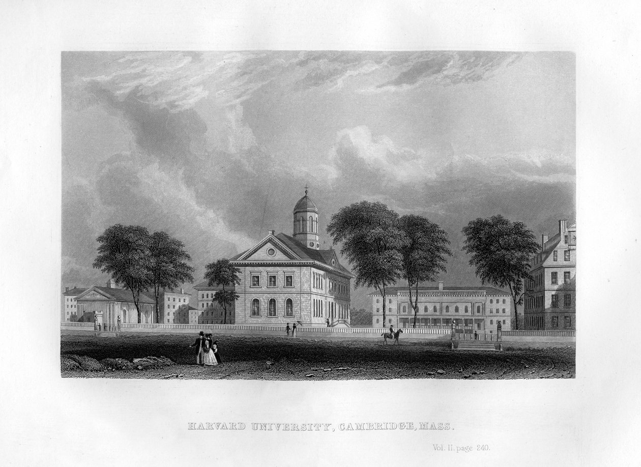 Uniwersytet Harvarda, Cambridge, Massachusetts, 1855 r. autorstwa Unbekannt