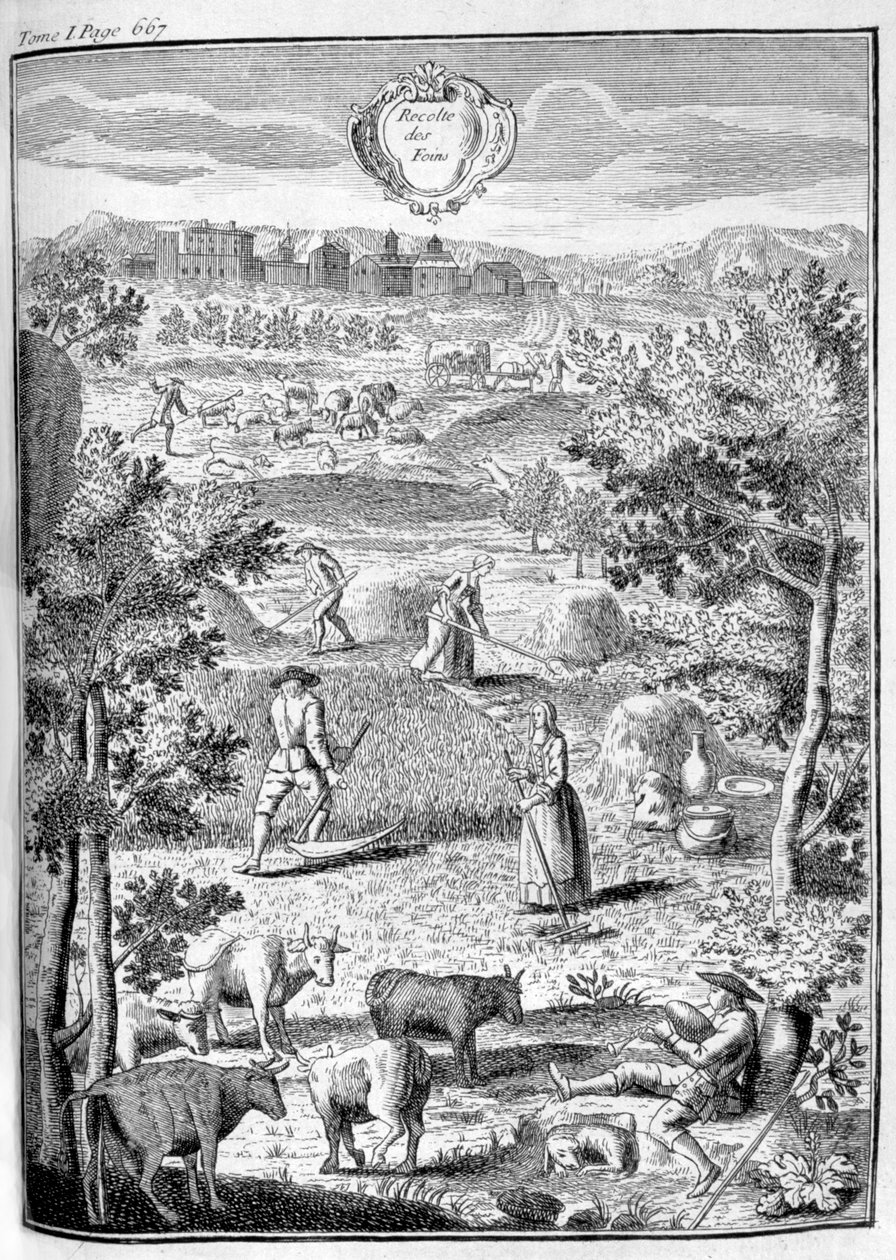 Zbiór siana, 1775 autorstwa Unbekannt