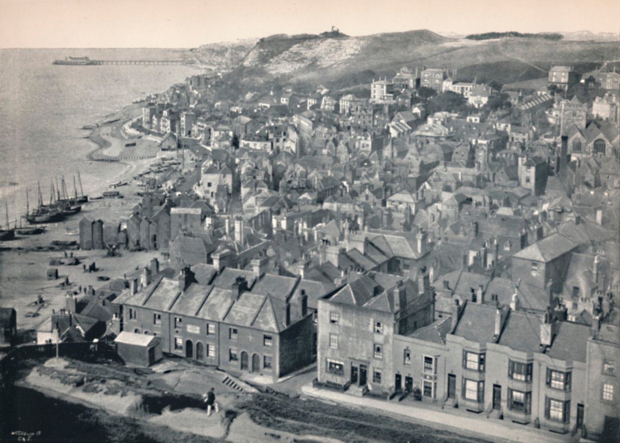 Hastings - Ze wschodniego wzgórza, 1895 autorstwa Unbekannt