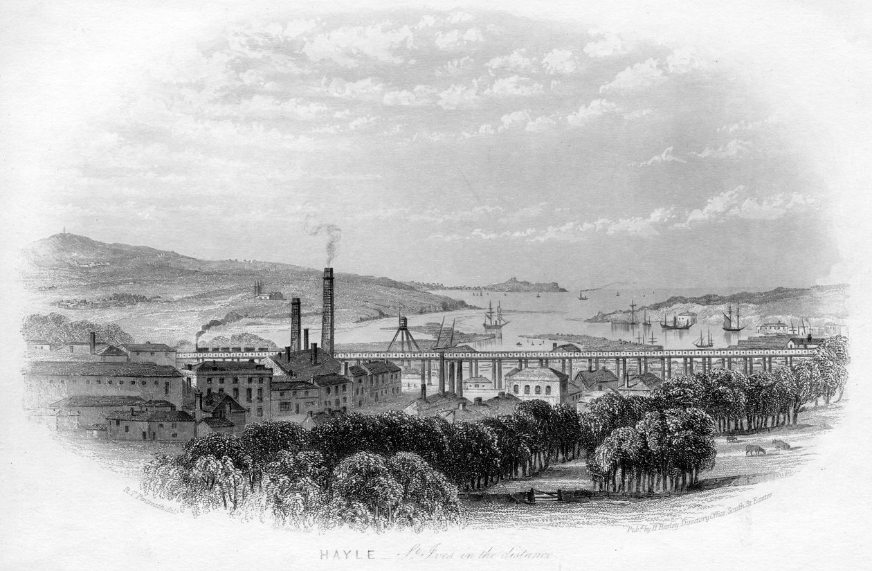Hayle St Ives w oddali, c1860 autorstwa Unbekannt