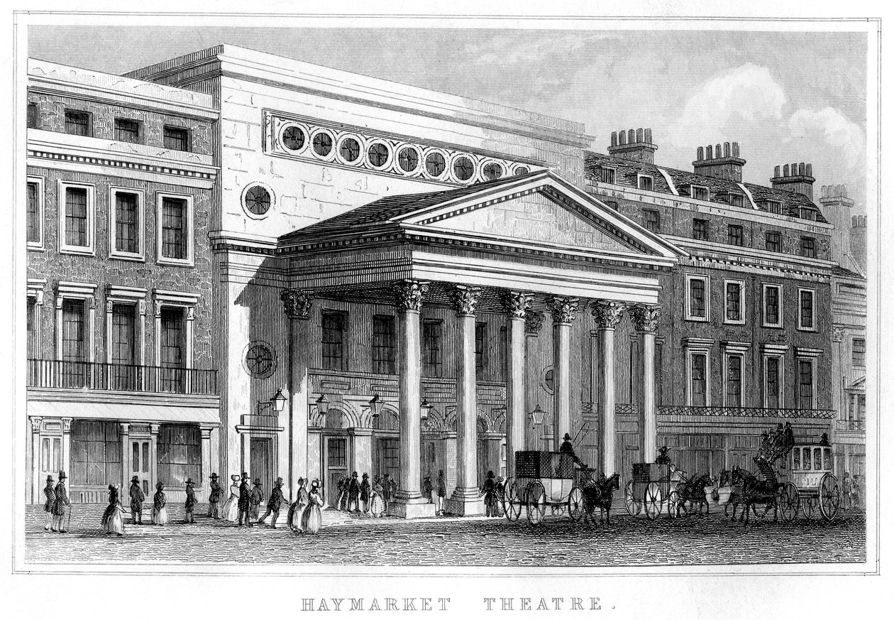 Haymarket Theatre, Westminster, Londyn, XIX w. autorstwa Unbekannt