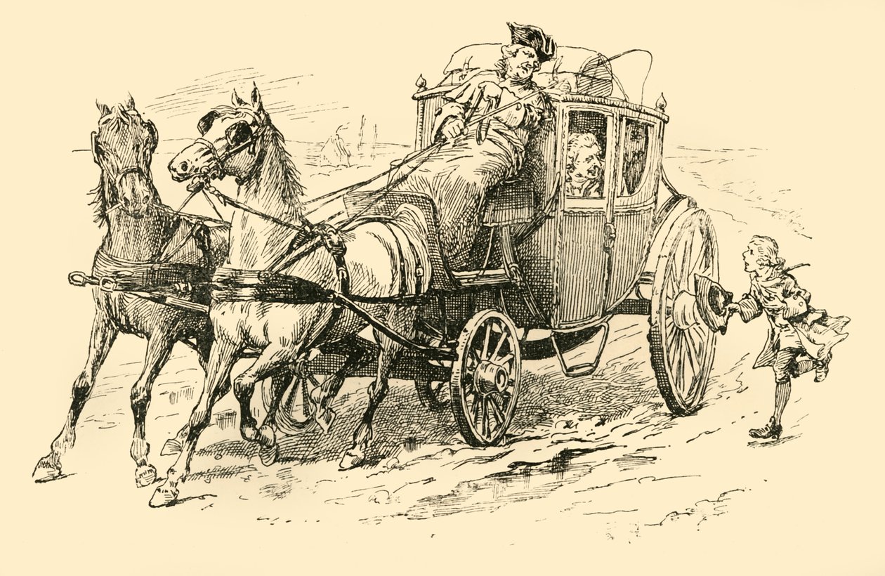 Wezwał woźnicę, aby się zatrzymał, 1907. autorstwa Unbekannt