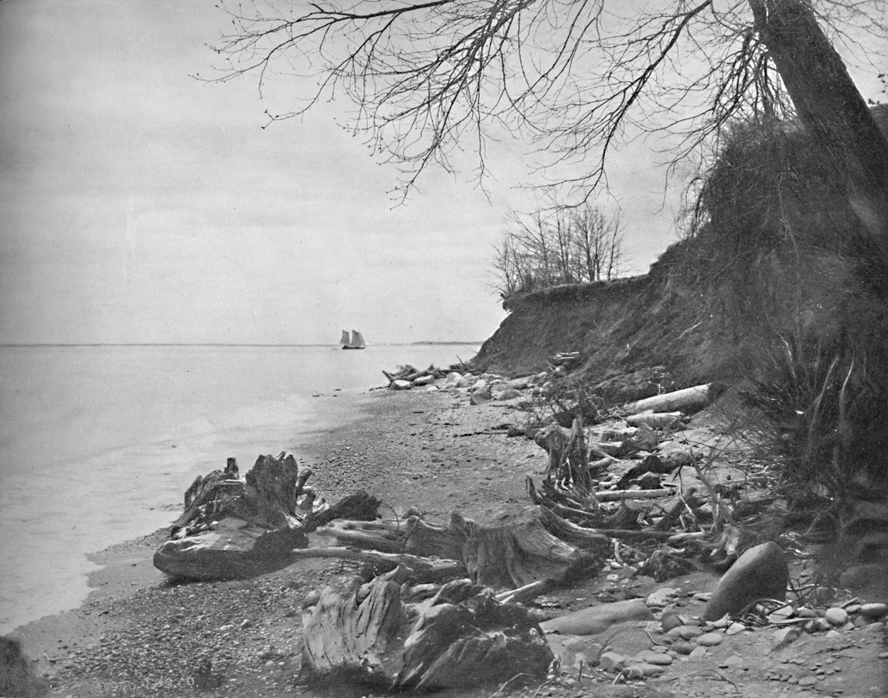 Kierując się w stronę brzegu, jezioro Michigan, ok. 1897. autorstwa Unbekannt