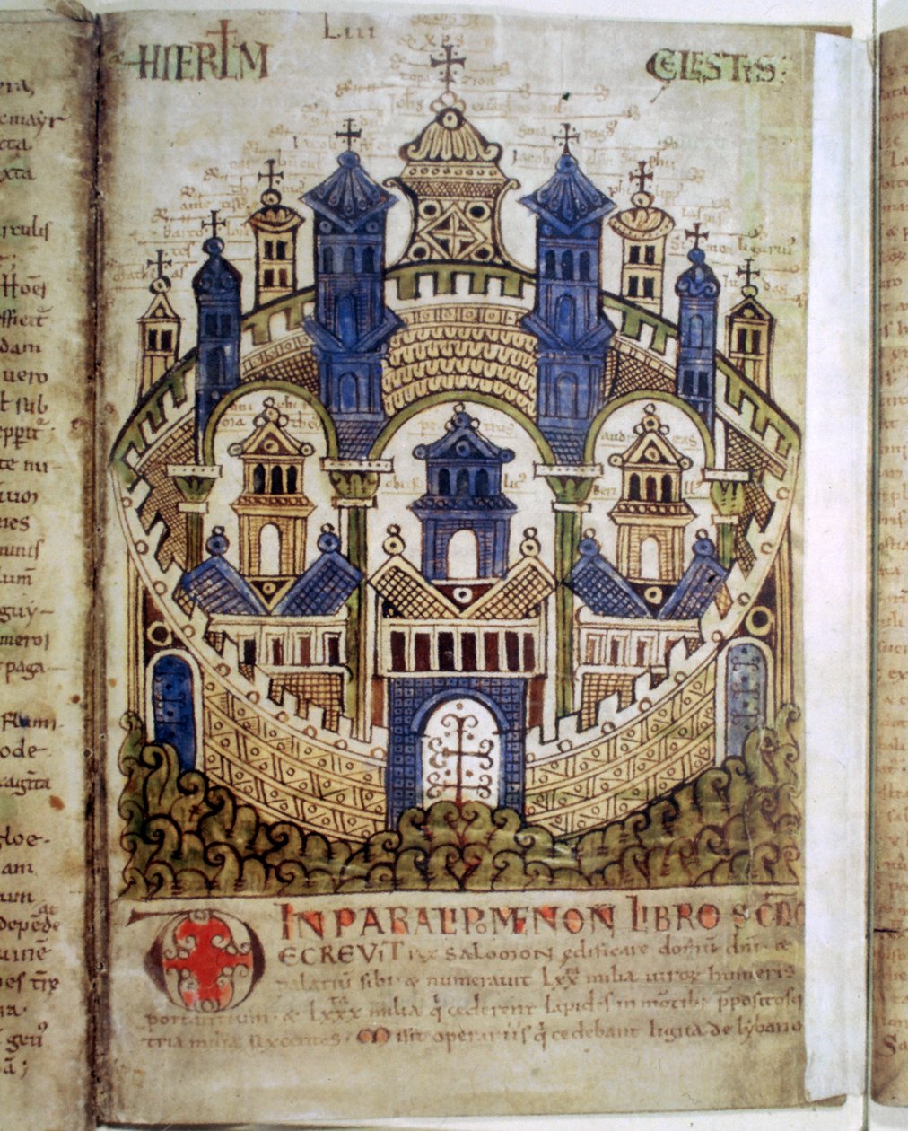 Niebiańska Jerozolima, karta z Liber Floridus, XII wiek autorstwa Unbekannt