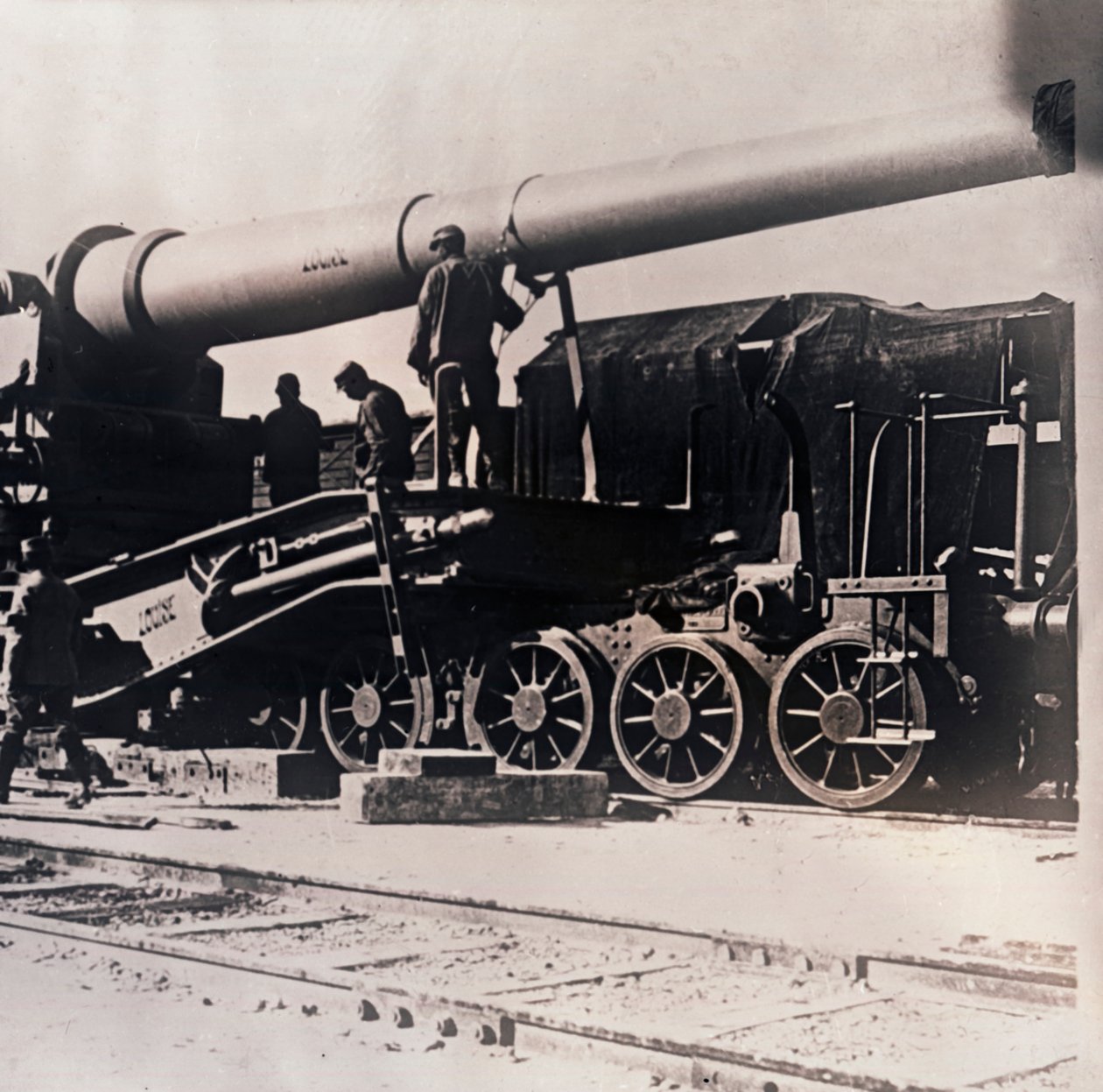 Ciężka artyleria w pociągu, c1914-c1918 autorstwa Unbekannt