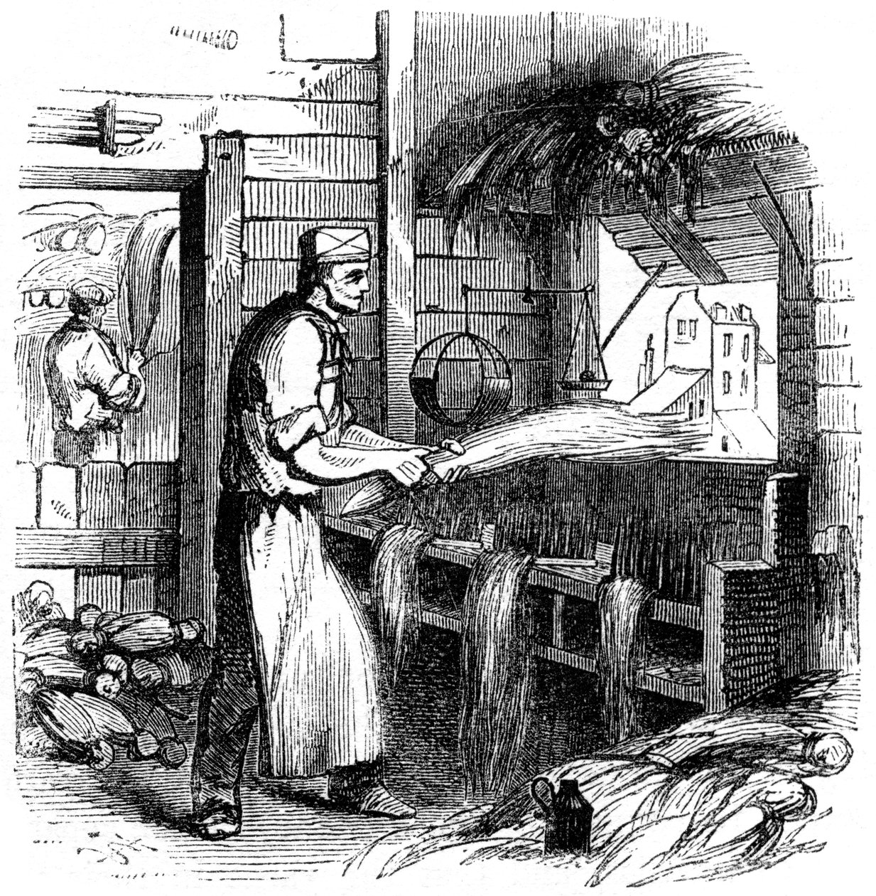 Heckling konopie, 1866 autorstwa Unbekannt