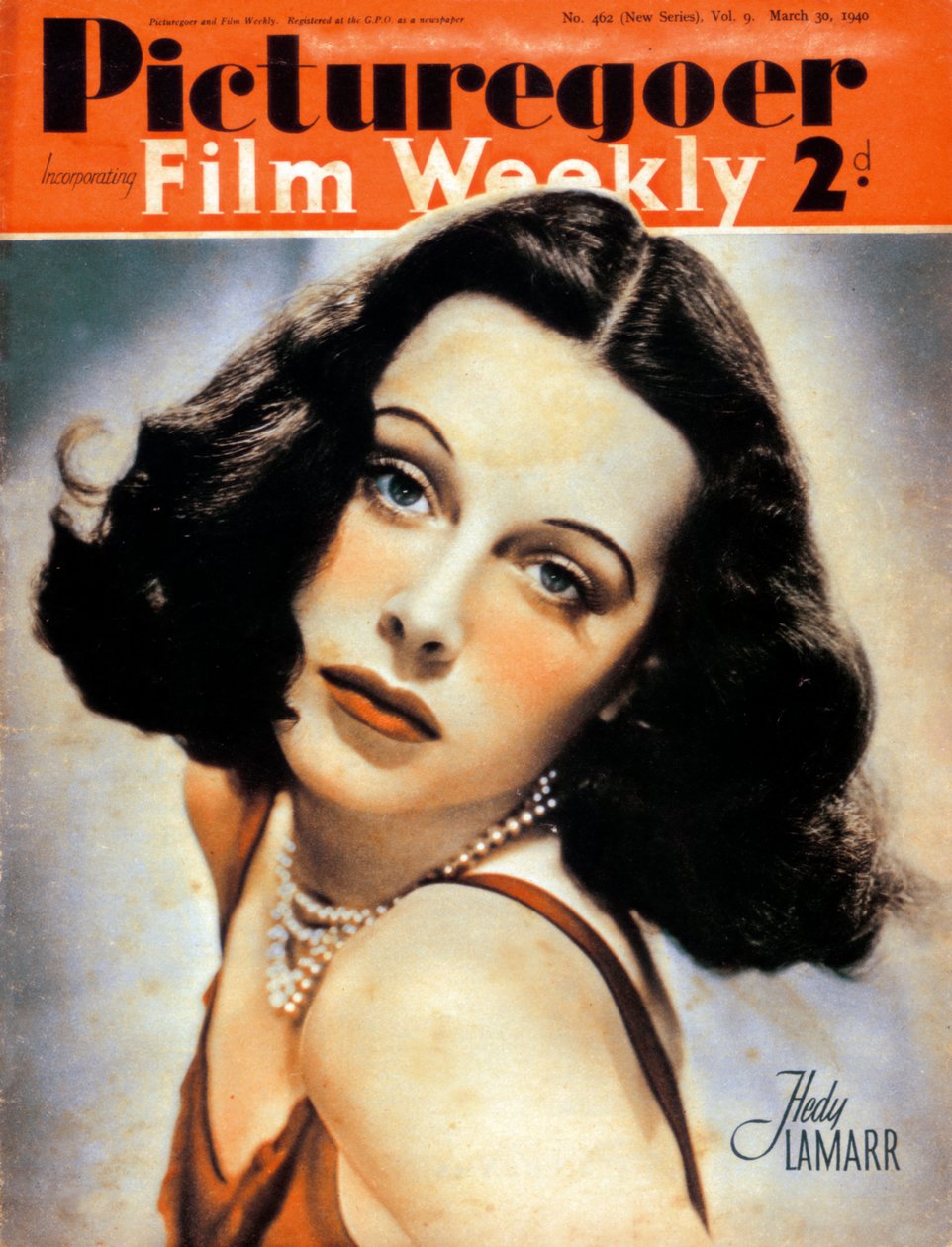Hedy Lamarr 1914-2000, urodzona w Austrii amerykańska aktorka, 1940 autorstwa Unbekannt