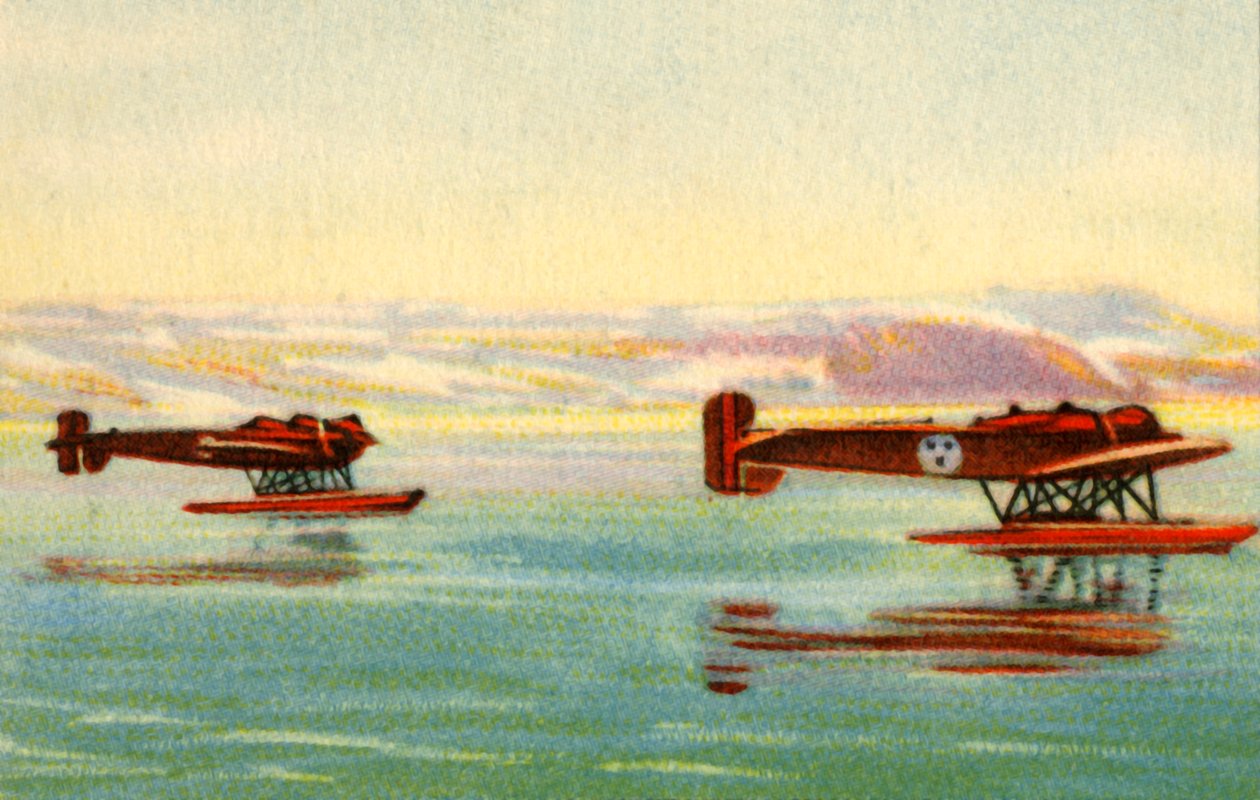 Wodnosamoloty Heinkel HE 5 używane w poszukiwaniu Umberto Nobile, Biegun Północny, 1928, 1932. autorstwa Unbekannt