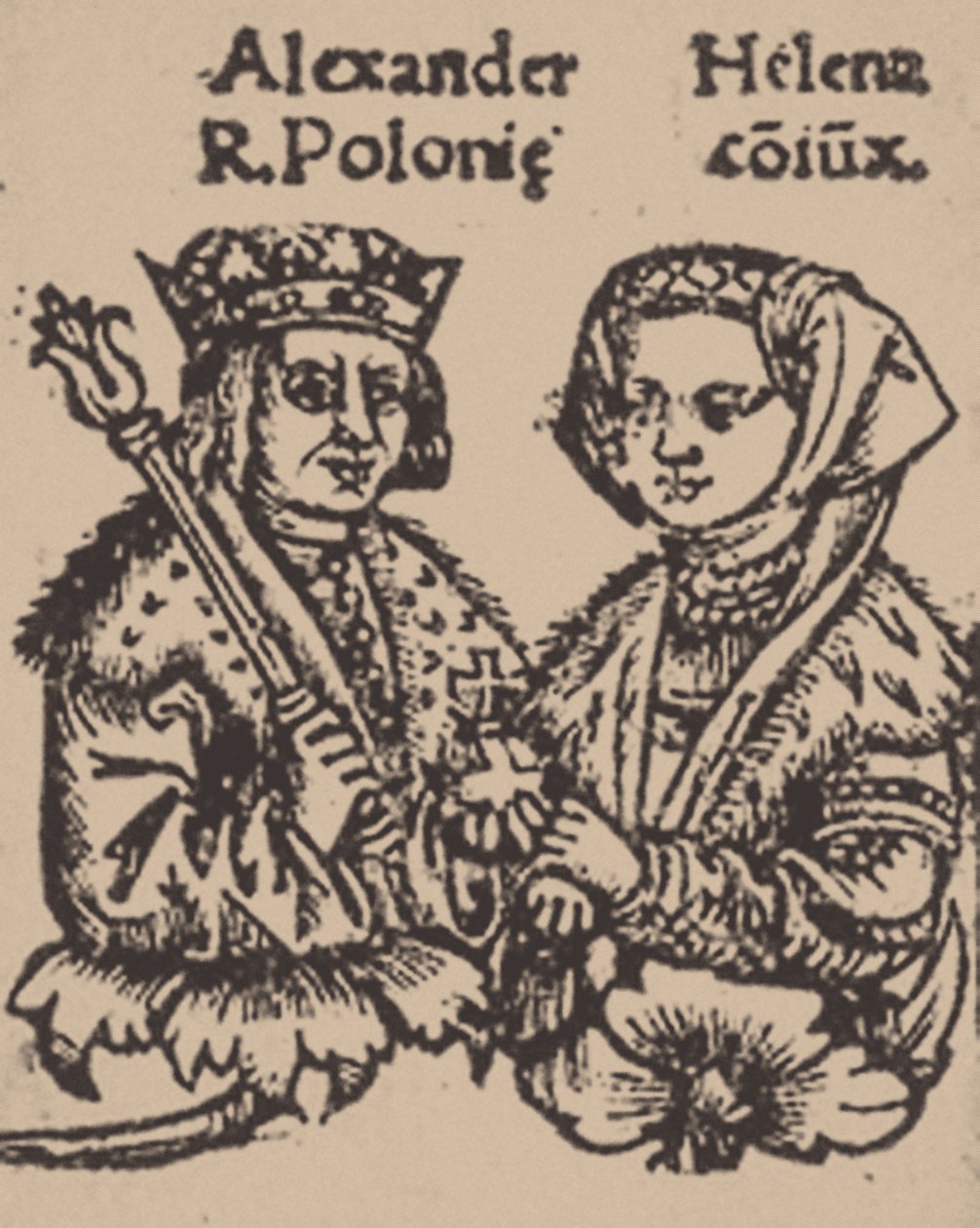 Helena Iwanowna z Moskwy z Aleksandrem Jagiellończykiem, 1519 autorstwa Unbekannt