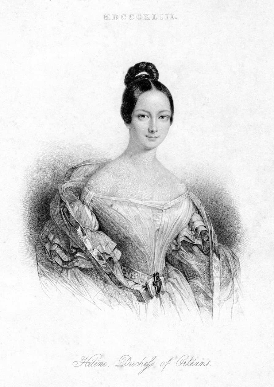 Helene Louise Elizabeth, księżna Orleanu, 1843 autorstwa Unbekannt