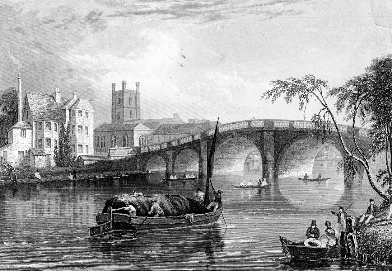 Henley Bridge, Henley-on-Thames, Londyn, 1803 autorstwa Unbekannt