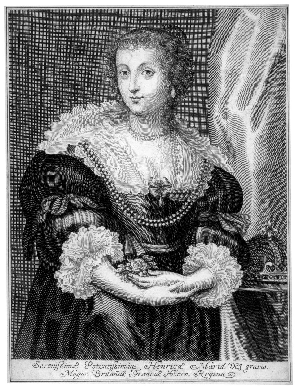 Henrietta Maria z Francji, królowa małżonka króla Anglii Karola I autorstwa Unbekannt