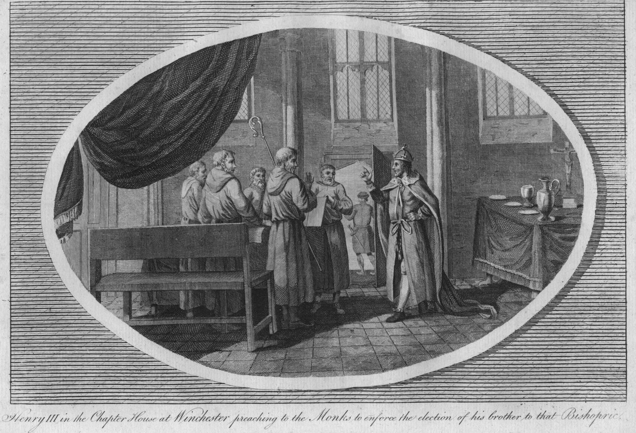 Henryk III w kapitule katedry w Winchester, 1250 1793 autorstwa Unbekannt