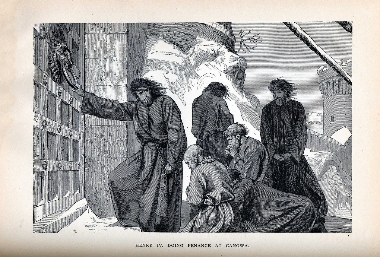 Henryk IV odprawiający pokutę w Canossie, 1882 r. autorstwa Unbekannt