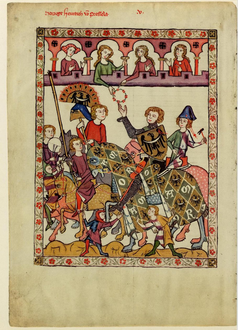 Henryk IV Probus, książę śląsko-wrocławski Z Kodeksu Manesse, między 1305 a 1340 autorstwa Unbekannt