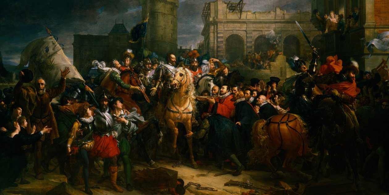 Henryk IV z Francji wjeżdża do Paryża, 22 marca 1594 XIX w. autorstwa Unbekannt