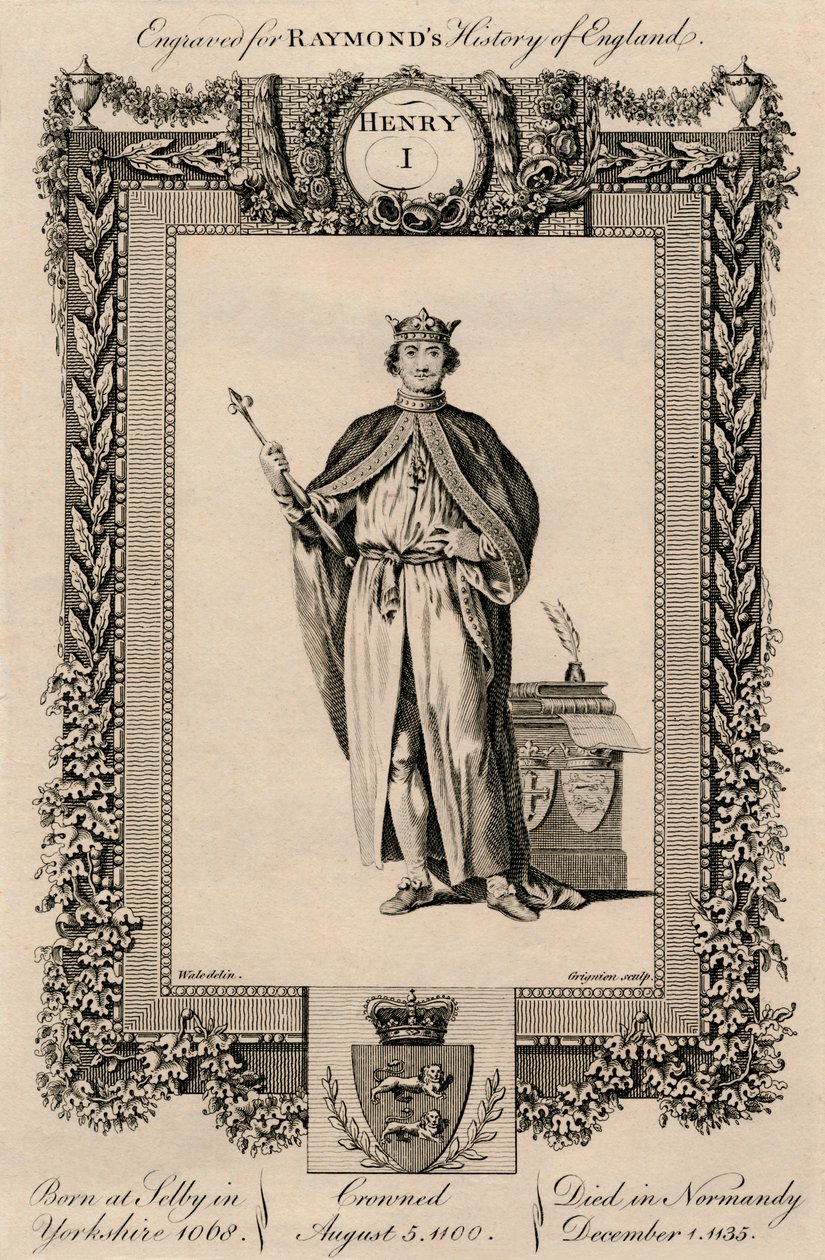 Henryk I, 1068-1135, c1787 autorstwa Unbekannt