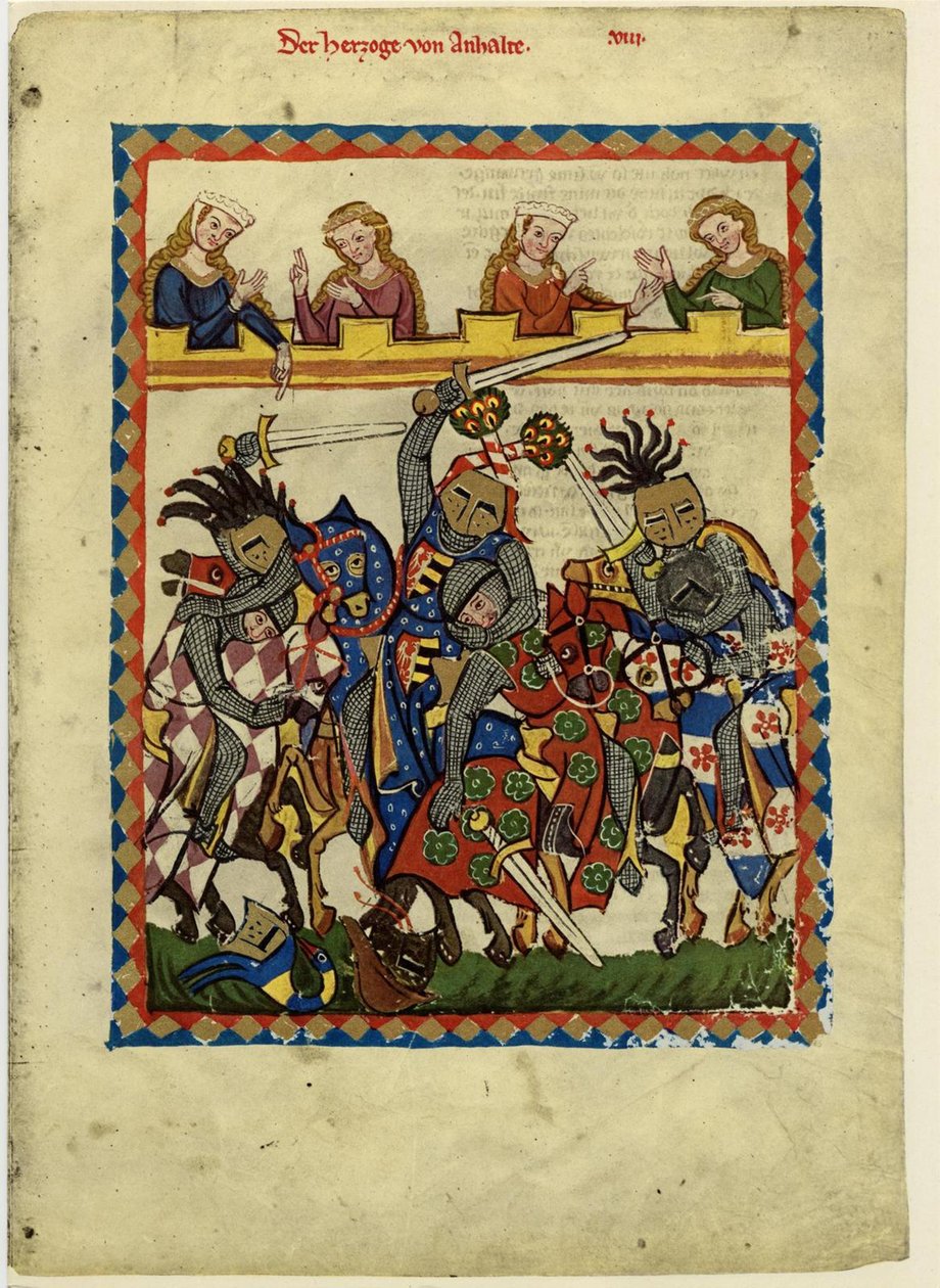 Henryk I, hrabia Anhalt z Codex Manesse, między 1305 a 1340 autorstwa Unbekannt
