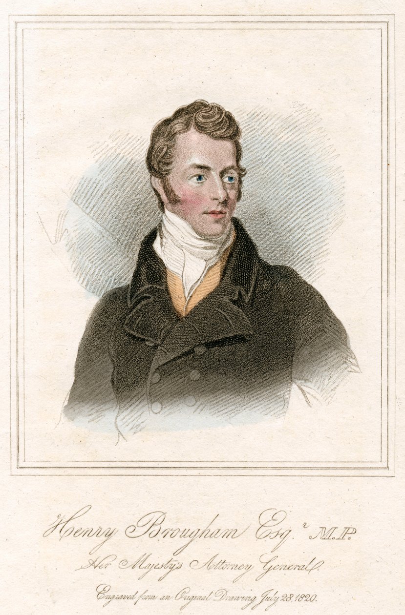 Henry Peter Brougham, 1. baron Brougham and Vaux, szkocki prawnik i polityk, ok. 1820 r autorstwa Unbekannt