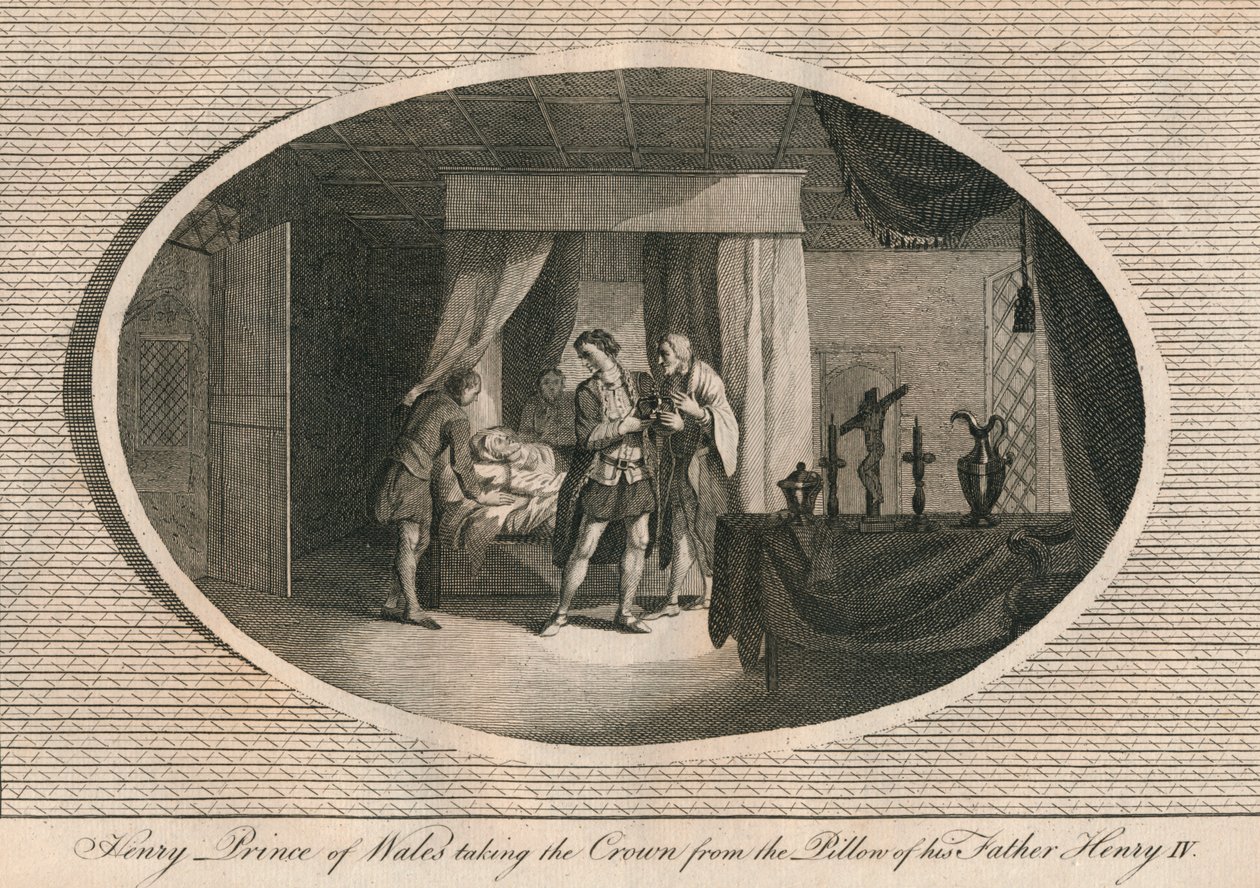 Henryk, książę Walii biorący koronę z poduszki swego ojca Henryka IV, 1413 1793 autorstwa Unbekannt