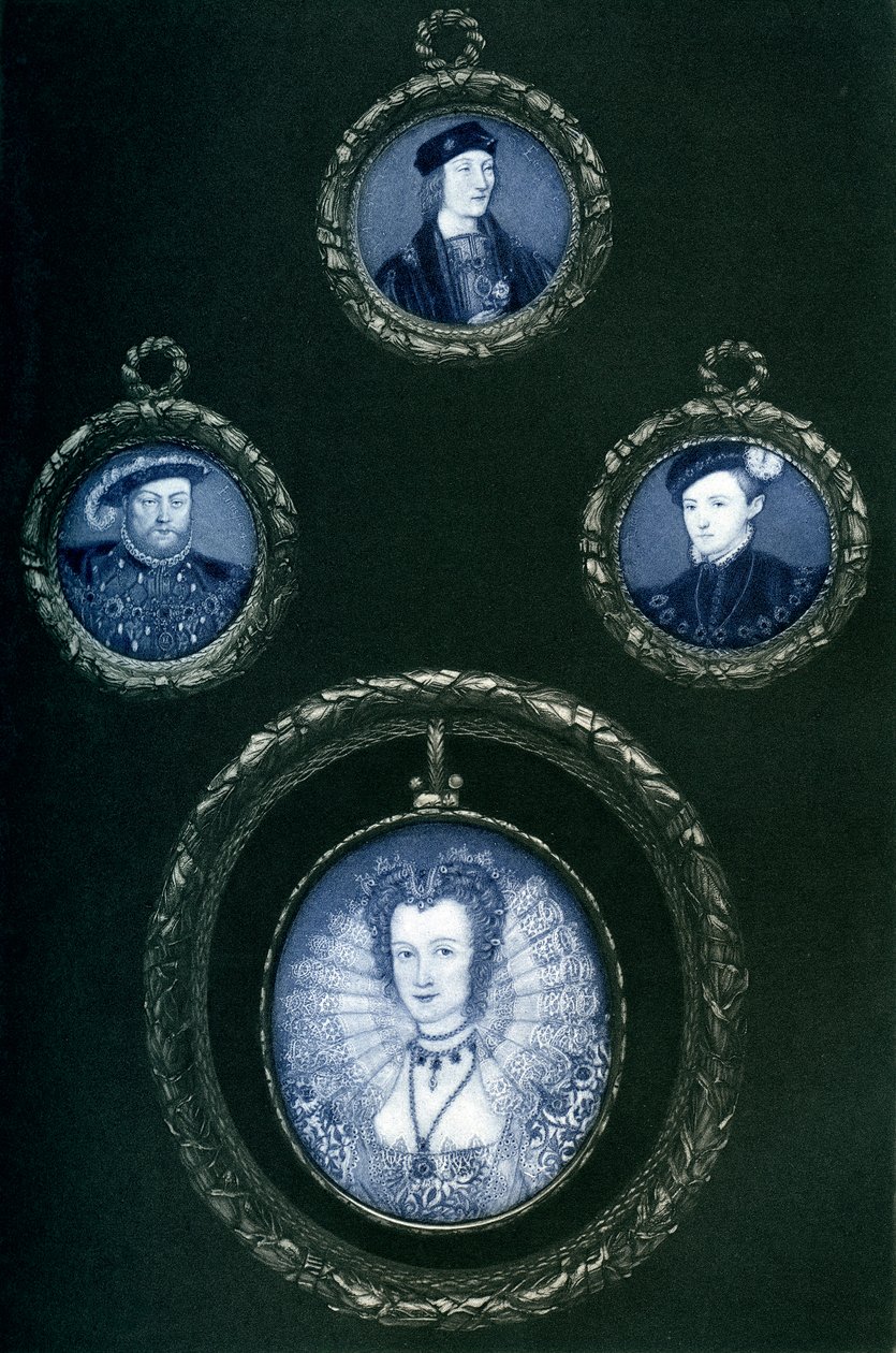 Henryk VII, Henryk VIII, Edward VI, Elżbieta I, XVI wiek, 1896 autorstwa Unbekannt