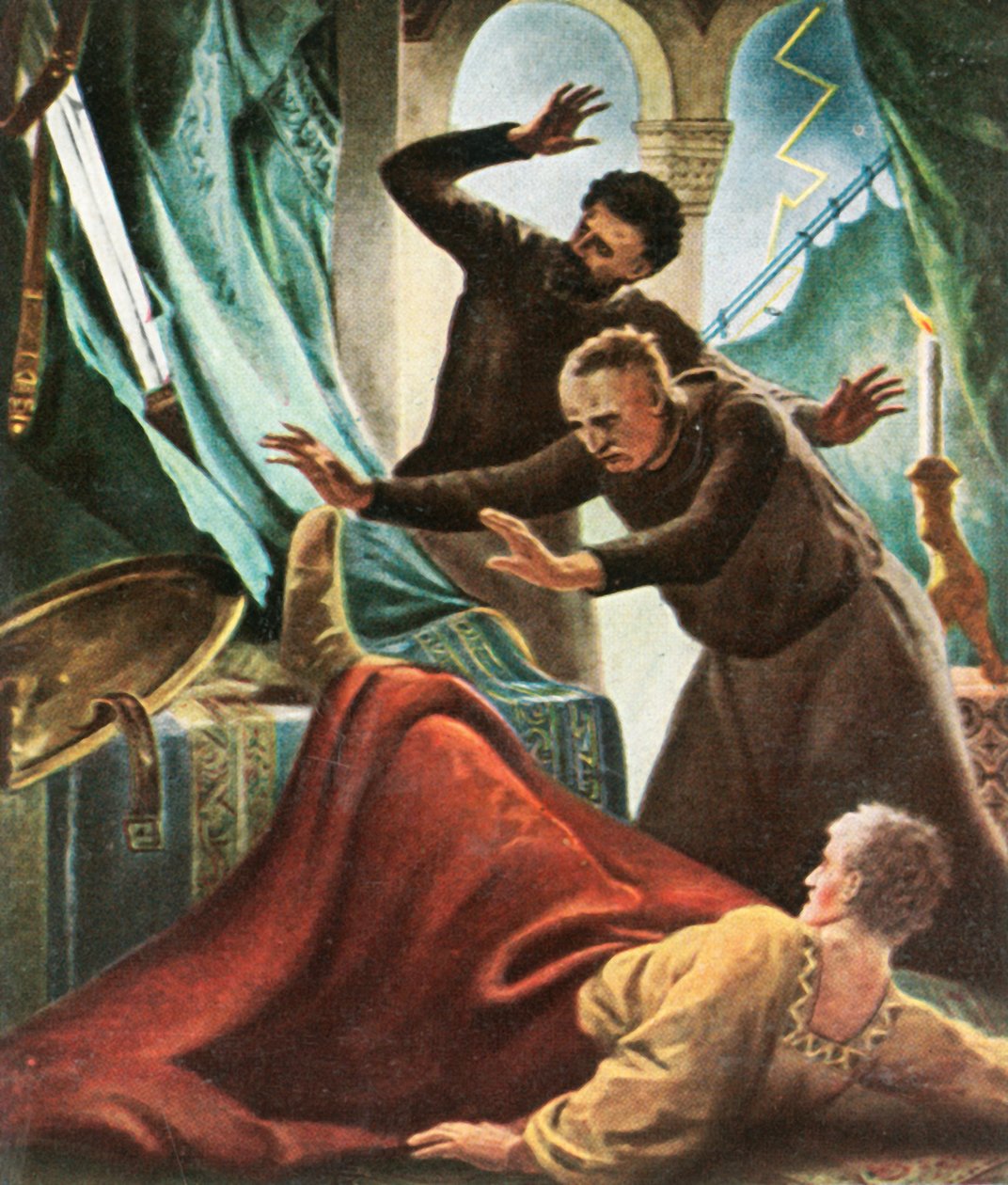 Henryk V zostaje trafiony piorunem w cesarskim domu w Goslar, 1936. autorstwa Unbekannt