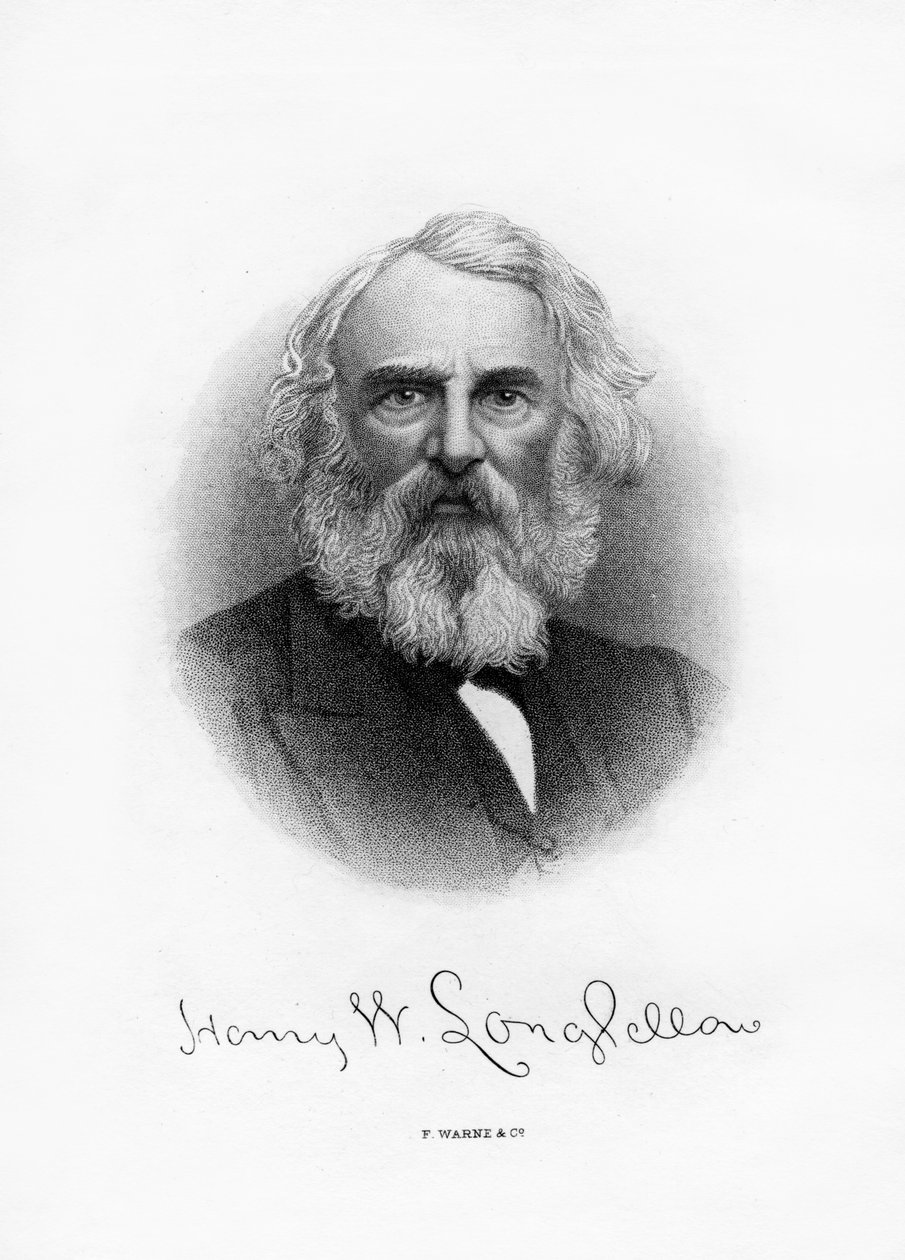 Henry Wadsworth Longfellow, amerykański poeta i nauczyciel, koniec XIX wieku autorstwa Unbekannt