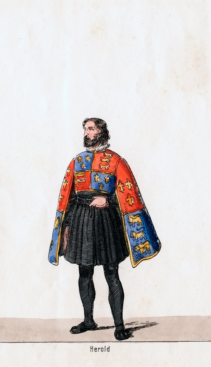 Herold, projekt kostiumu do sztuki Szekspira Henryk VIII, XIX w. autorstwa Unbekannt