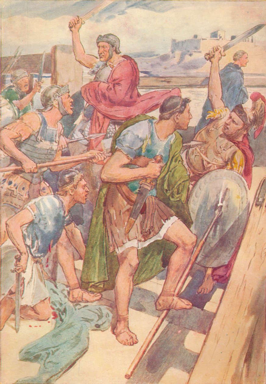 Tutaj byłoby możliwe, pomyślał, trzymać wroga na dystans, c1912 1912 autorstwa Unbekannt