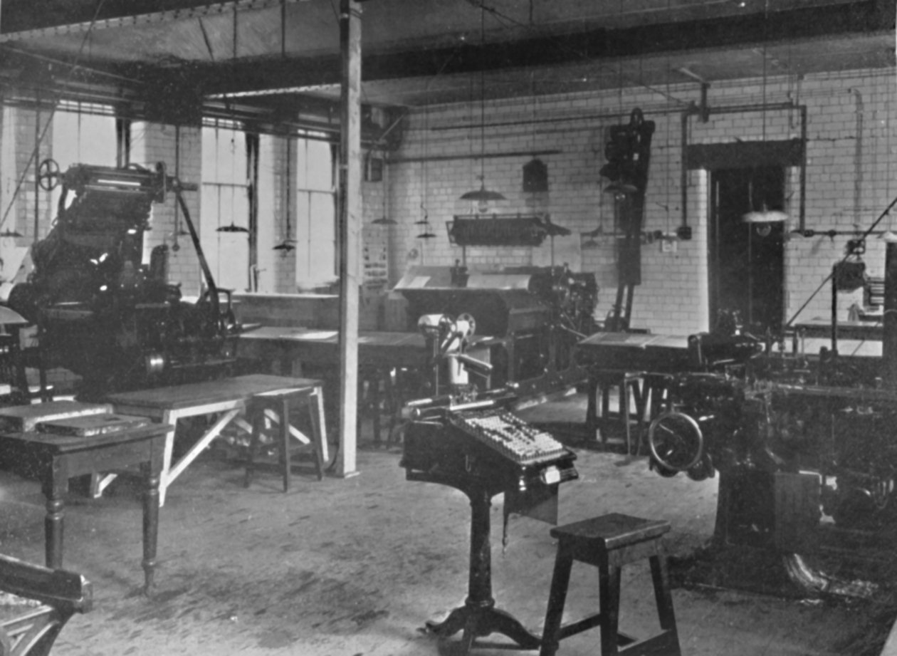 Heriot-Watt College, Edynburg - Wydział Maszyn Typograficznych, 1909. autorstwa Unbekannt