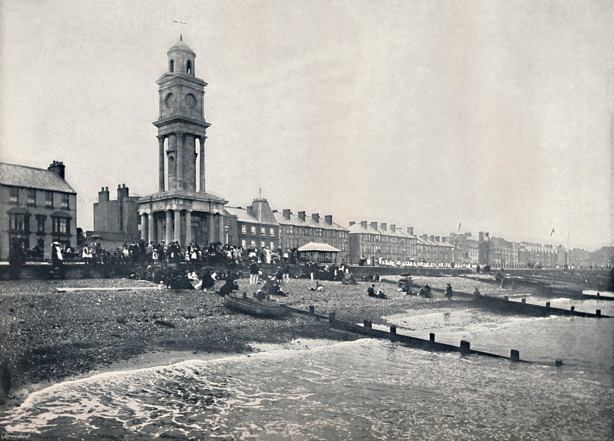 Herne Bay - Front, pokazując wieżę zegarową, 1895 autorstwa Unbekannt