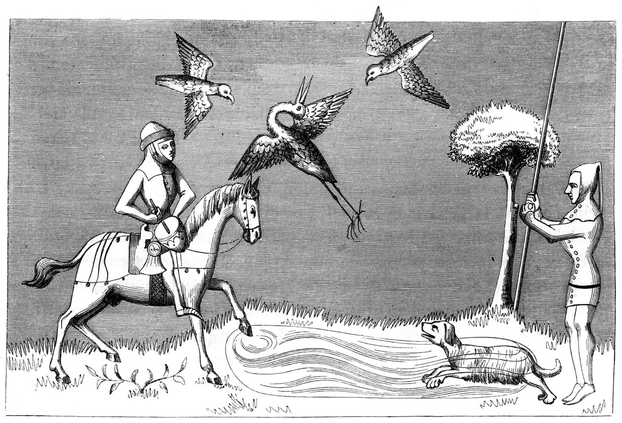 Sokolnik czapli, XIV wiek 1849 autorstwa Unbekannt