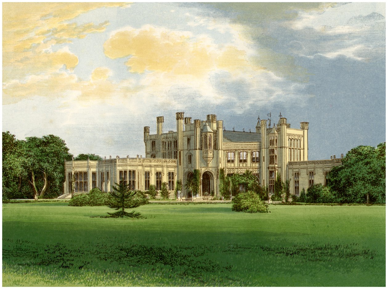 Zamek Highcliffe, Dorset, dom markizy Waterford, ok. 1880 r. autorstwa Unbekannt