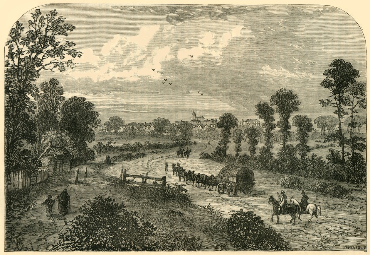 Highgate, z Upper Holloway, ok. 1876 r. autorstwa Unbekannt