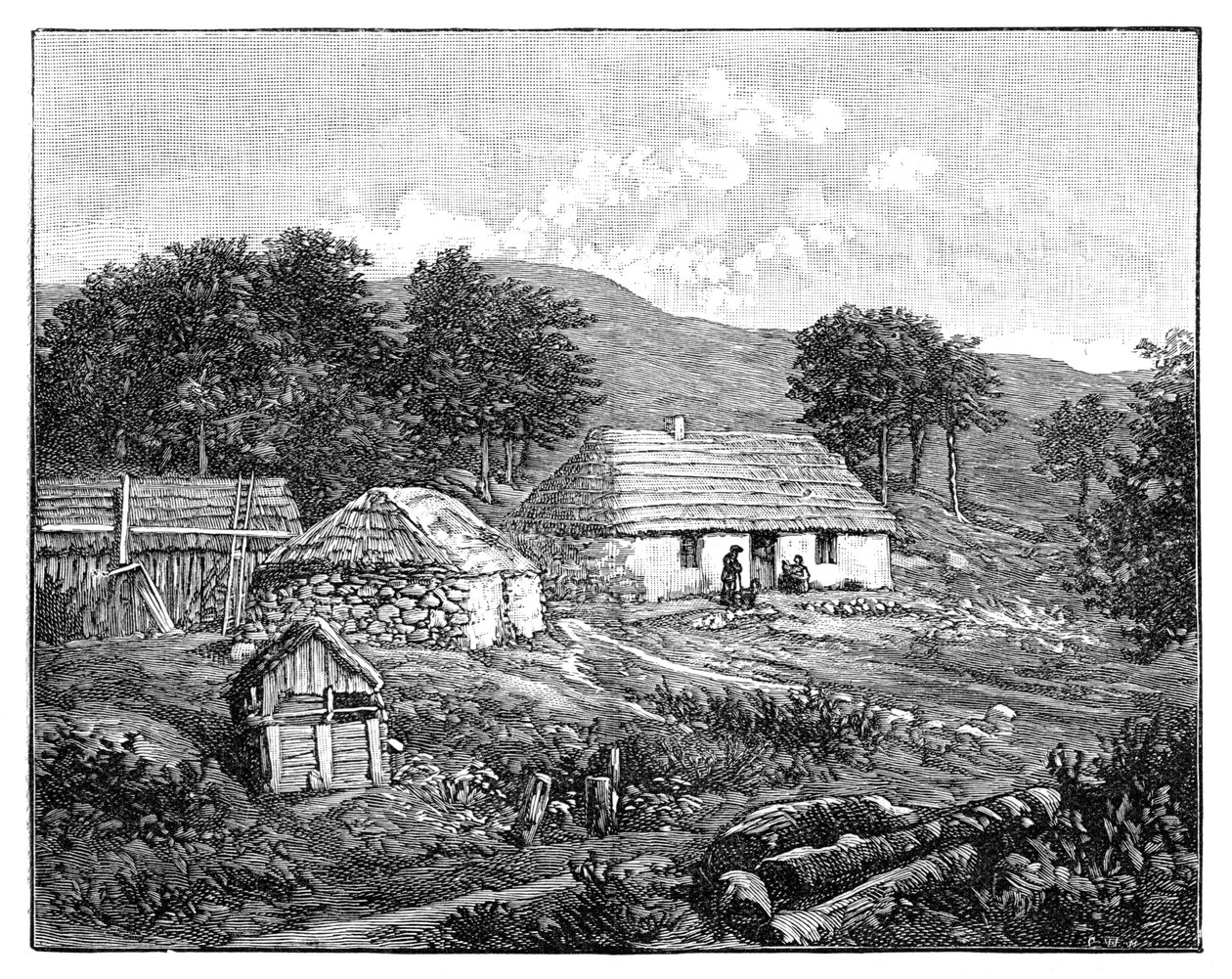 Domki górskie w Lochaber, Szkocja, 1900 autorstwa Unbekannt