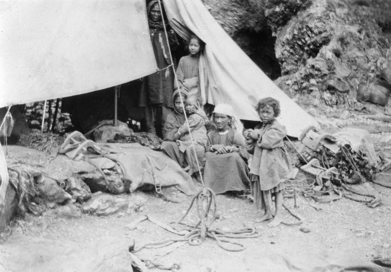 Rodzina plemienia Hill, Chakrata, 1917 autorstwa Unbekannt