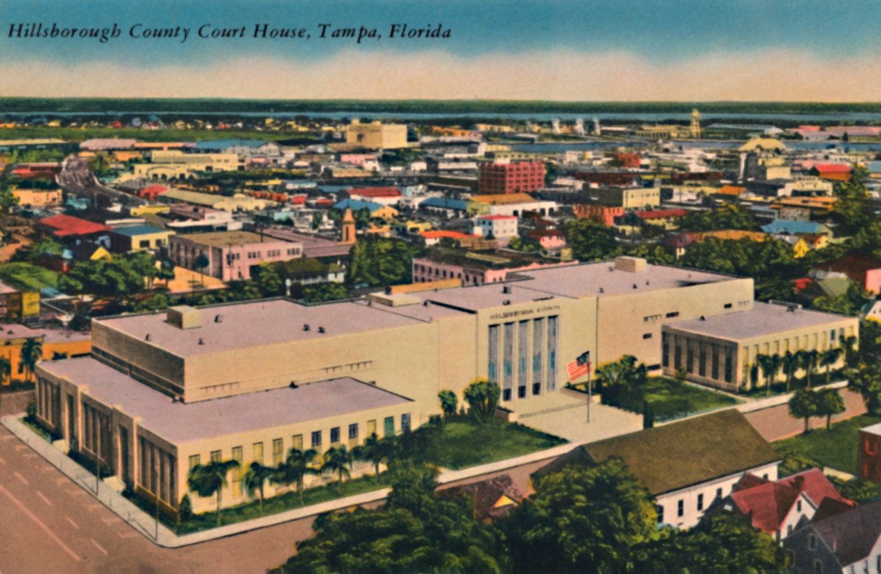 Hillsborough County Court House, Tampa, Floryda, c1940 autorstwa Unbekannt