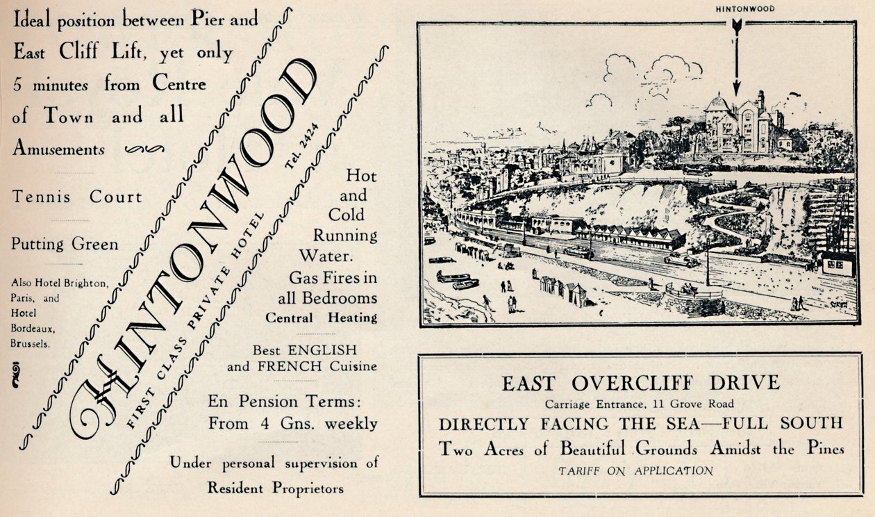 Hintonwood – prywatny hotel pierwszej klasy, 1929 autorstwa Unbekannt