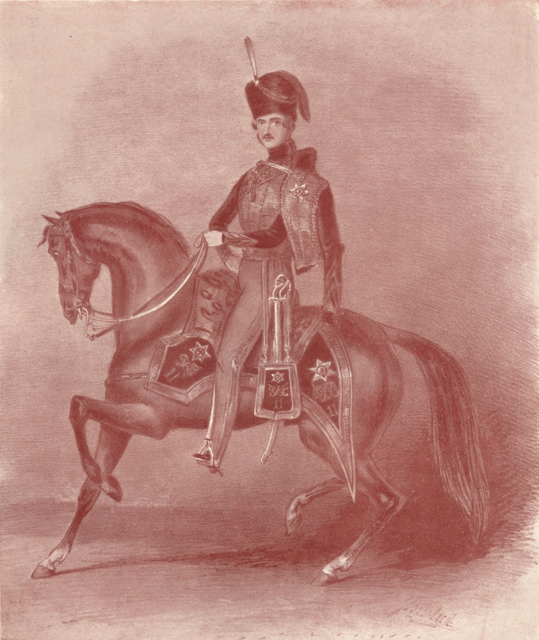 Jego Królewska Wysokość Książę Albert, pułkownik XI huzarów, XIX w., 1909 autorstwa Unbekannt