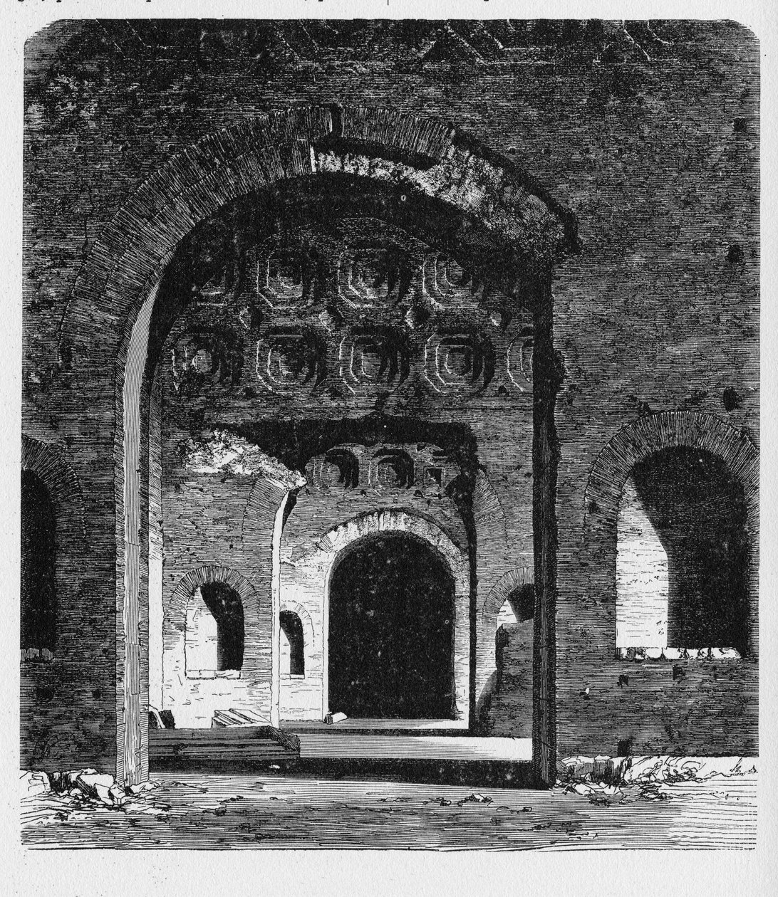 Historia starożytnego Rzymu. Aula Palatina to rzymska bazylika pałacowa zbudowana przez cesarza Konstantyna (306–337) na początku IV wieku. autorstwa Unbekannt