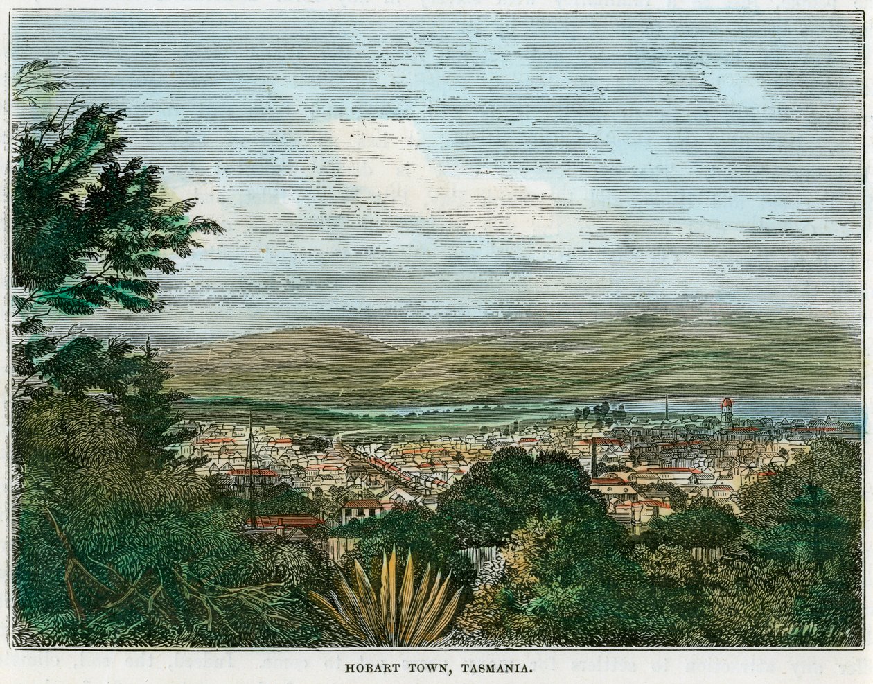 Miasto Hobart, Tasmania, Australia, ok. 1880 r. autorstwa Unbekannt