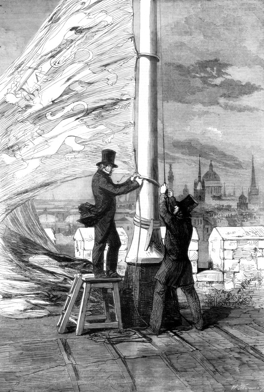 Podnoszenie Royal Standard w Tower of London, 1856 autorstwa Unbekannt