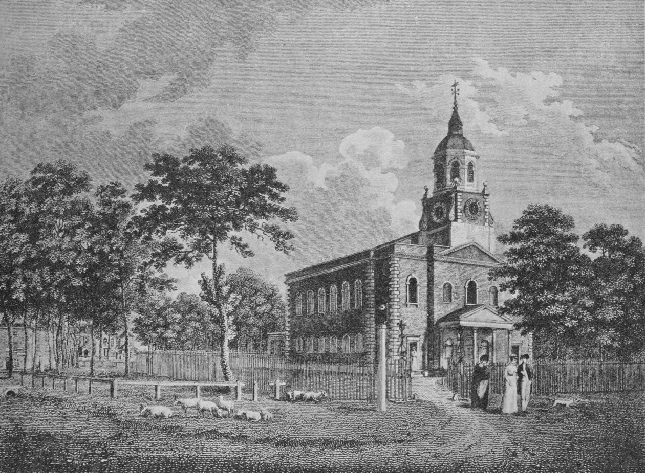 Kościół Świętej Trójcy, Clapham, c1812, 1912 autorstwa Unbekannt