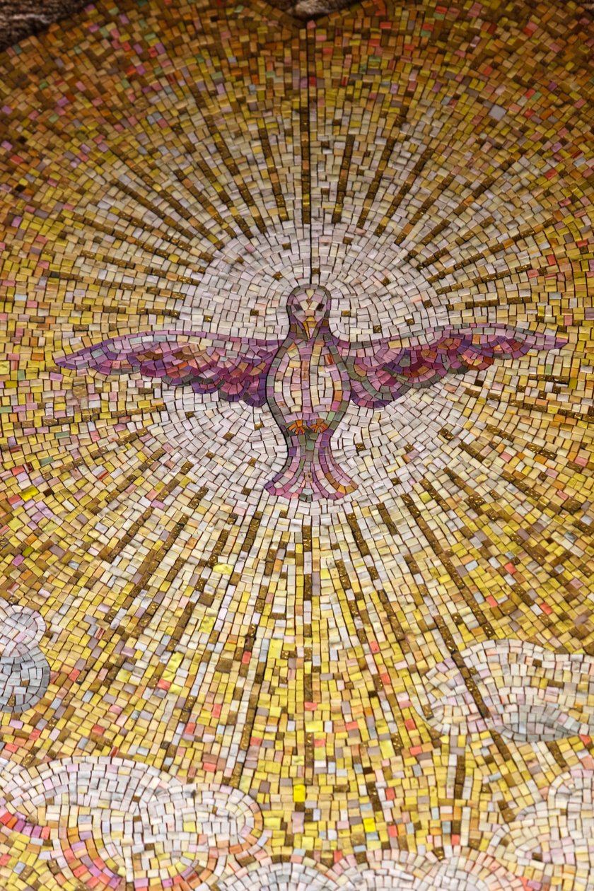 Mozaika symbol ducha świętego w kościele Sacro Cuore di Gesu, Gallipoli, Włochy autorstwa Unbekannt