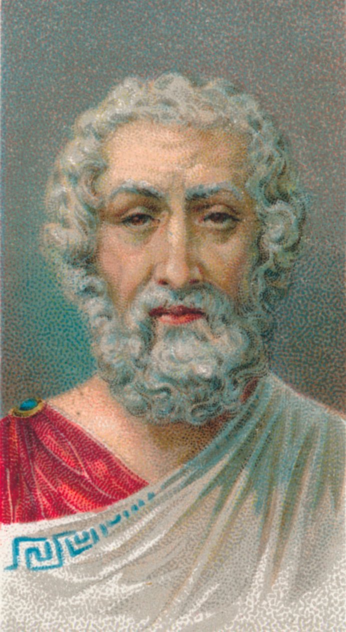 Homer, I-II w., poeta rzymski, z Baiae, Kampania, Włochy, 1924 autorstwa Unbekannt