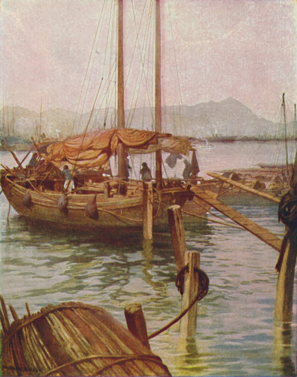 Port w Hongkongu, 1924 autorstwa Unbekannt