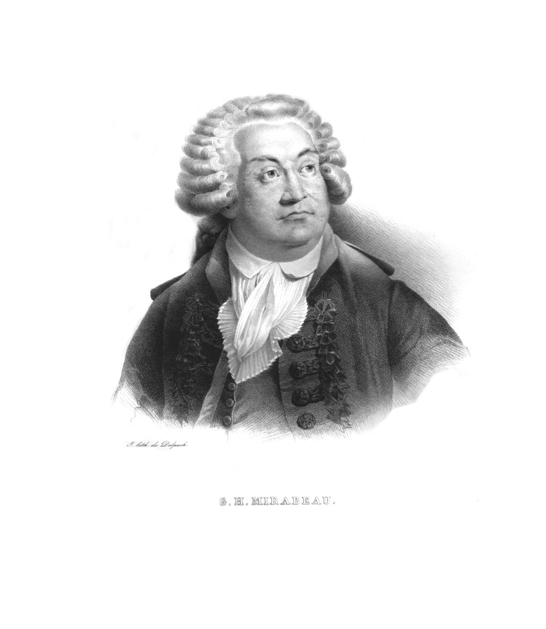 Honore-Gabriel de Riqueti, hrabia Mirabeau, ok. 1820 r. autorstwa Unbekannt
