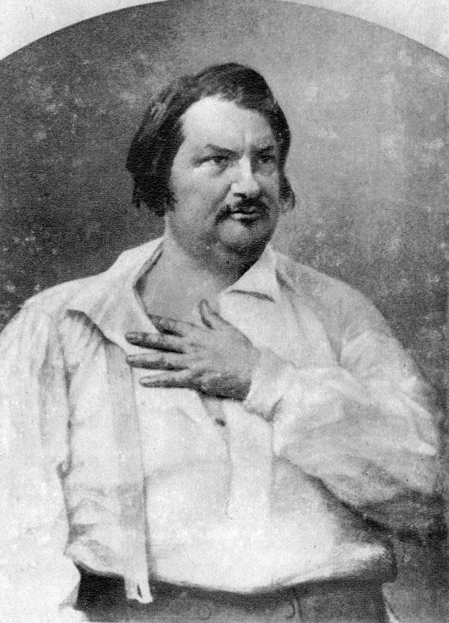 Honore de Balzac, francuski powieściopisarz, c1845-1890 autorstwa Unbekannt
