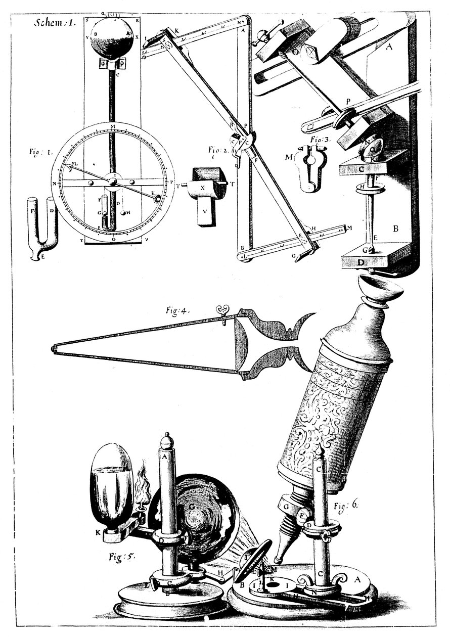 Mikroskop Hookesa z kondensorem do skupiania światła, 1665 autorstwa Unbekannt