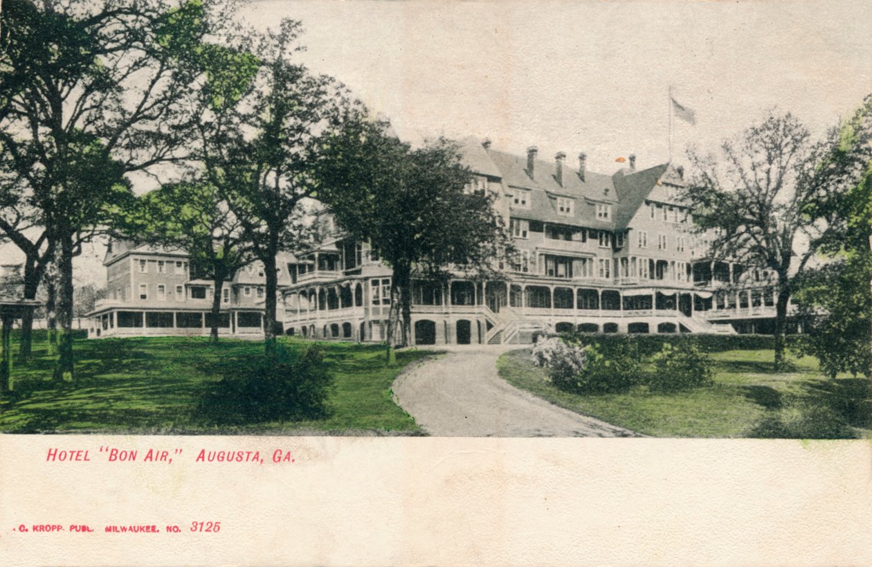 Hotel Bon Air, Augusta, Gruzja, ok. 1910 r. autorstwa Unbekannt